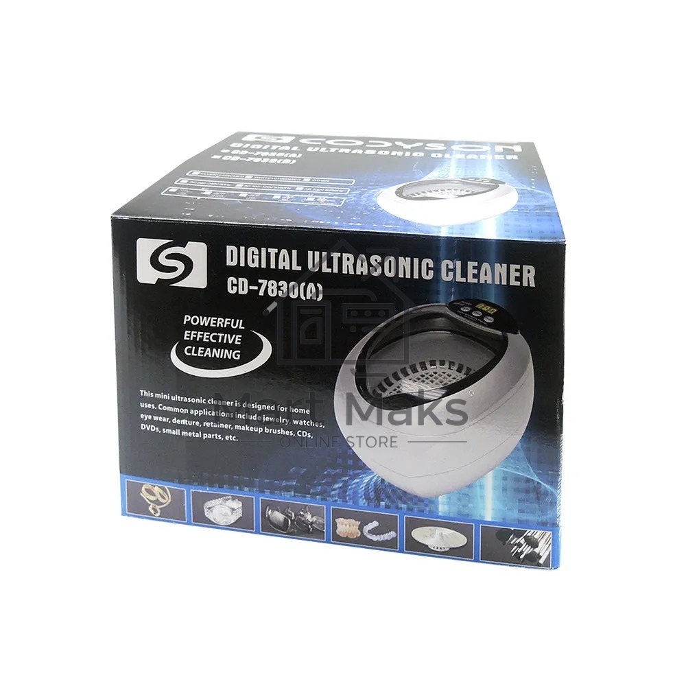 Ультразвуковая ванна Codyson CD-7830A белая, 0.75 л, 50 Вт