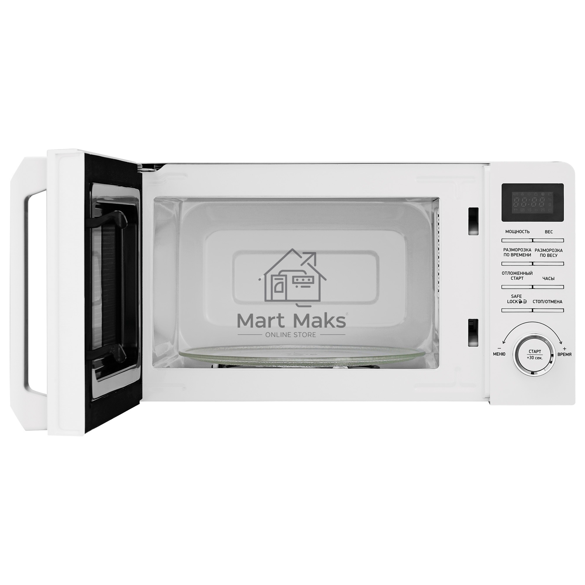 Микроволновая печь BBK 20MWS-720T/W белый, 20 л, 700 Вт, поворотный механизм/кнопки