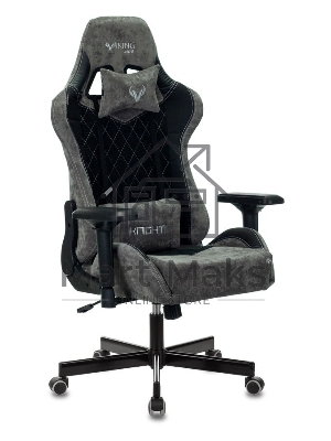 Кресло игровое Бюрократ VIKING 7 KNIGHT B FABRIC черный текстиль/эко.кожа крестовина металл/пластик