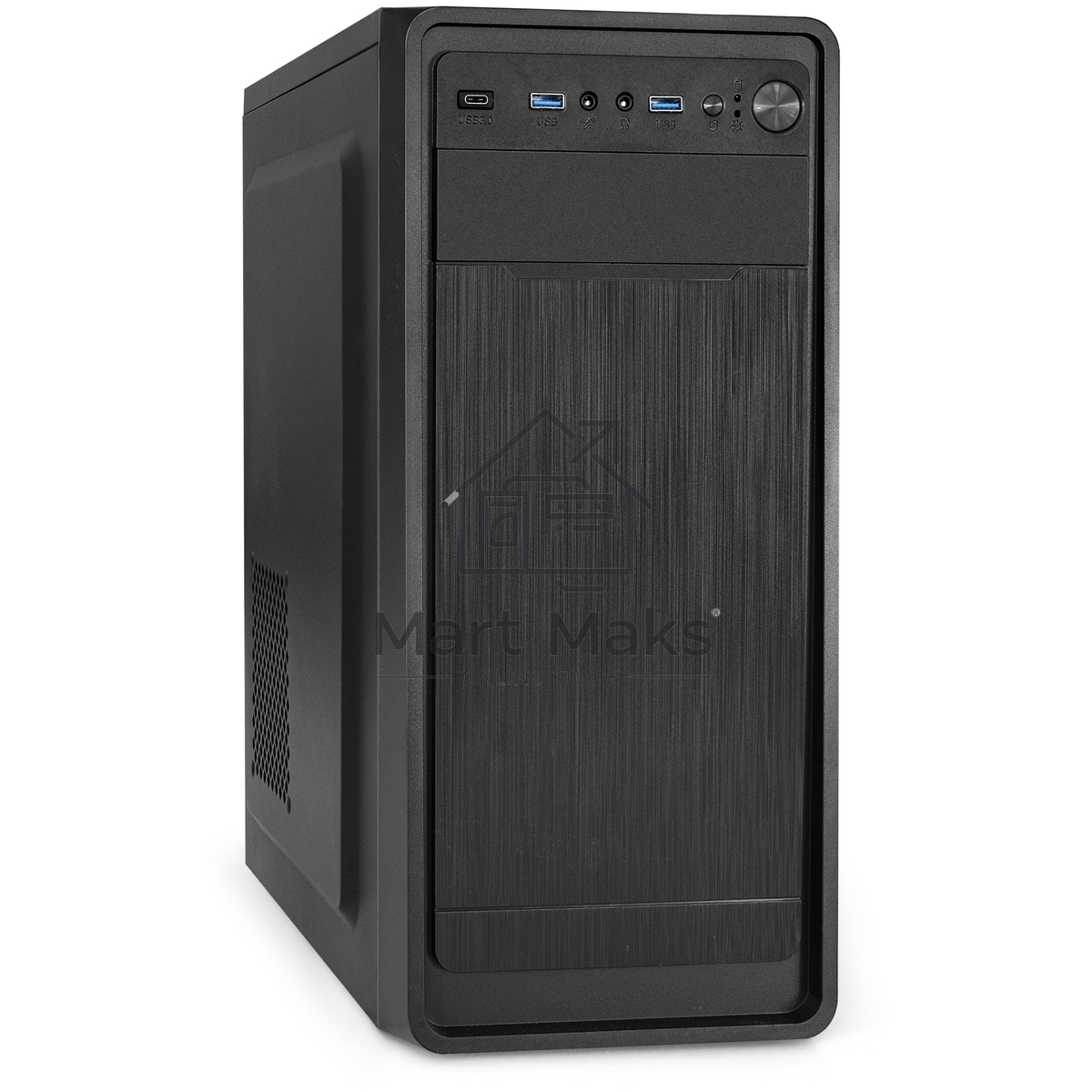 Компьютерный корпус Miditower ExeGate XP-332UC-UNS350 (ATX, БП UNS350 с вент. 12см, 2*USB3.0+1*TypeC, аудио, черный)