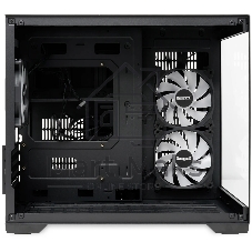 Компьютерный корпус HSPD F330, Panoramic Mini-tower, черный, TG, 0.5 SPCC, 3x120мм ARGB mATX, mITX 160/400/200мм 1x2.5