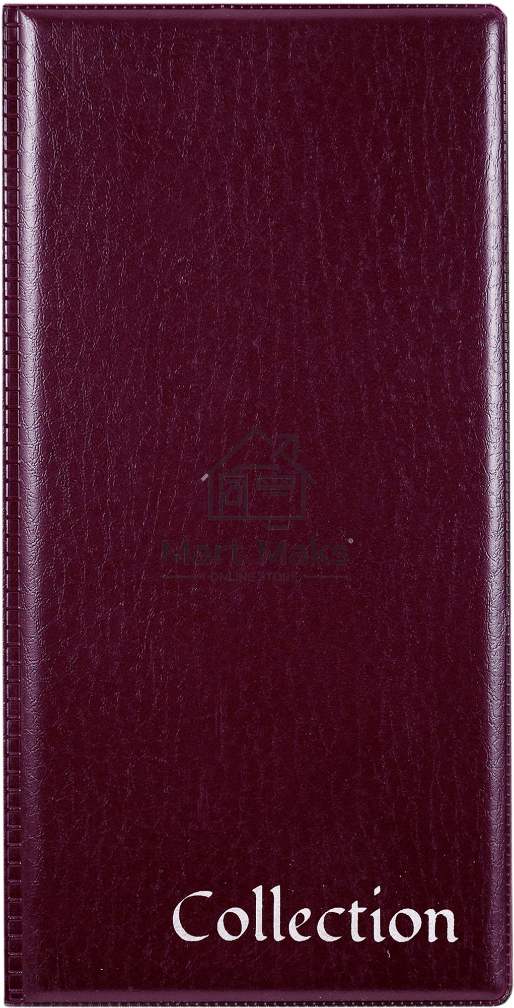 Папка с 20 прозрачными вкладками Silwerhof Кляссер ПВХ 0.25мм, бордовый