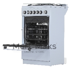 Плита Газовая De Luxe 5040.40г (кр) ЧР-012 серый (стеклянная крышка) реш.чугун