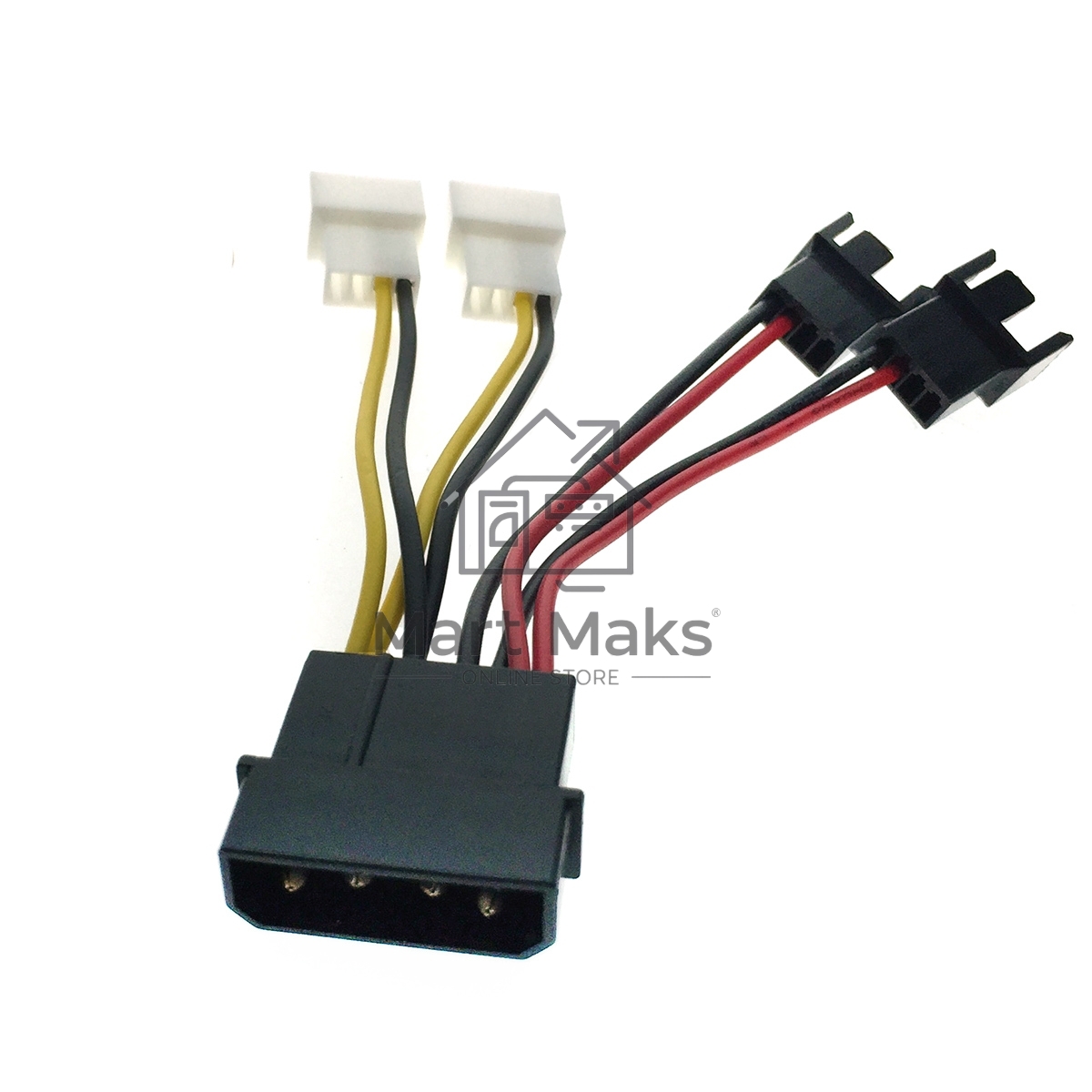 Переходник питания для вентилятора 4pin на 4х3pin Espada E4PINm-4X3pINm