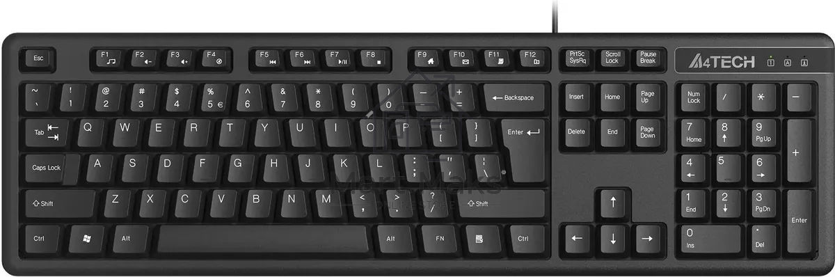 Клавиатура A4Tech KKS-3 проводная, USB, черный