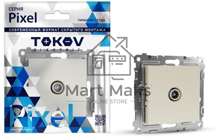 Коннектор TV СП Pixel механизм беж. TOKOV ELECTRIC TKE-PX-A1C-C02
