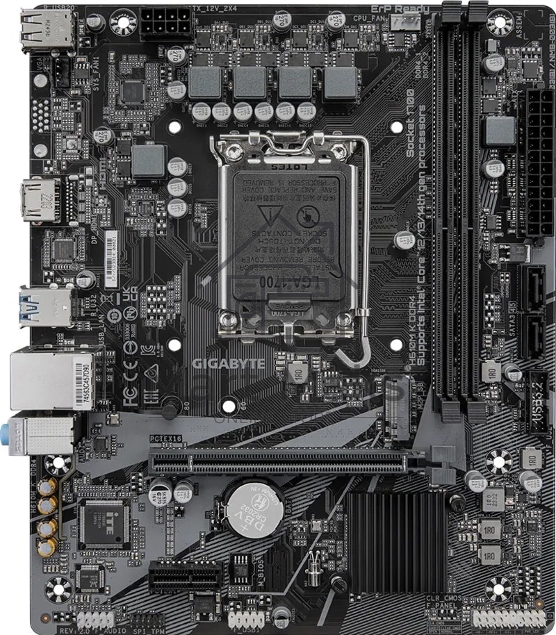 Материнская плата Gigabyte H610M K DDR4 (V2.0), LGA1700, Intel H610, 2xDDR4, 2xSATA, 1xM.2 PCIe 3.0, 1xPCIe 4.0 x16, 1xPCIe 3.0 x1, 1xHDMI, 1x 1Gb LAN, 2xUSB 3.2 Gen 1, 4xUSB 2.0, 3x3.5 мм, 7.1, microATX