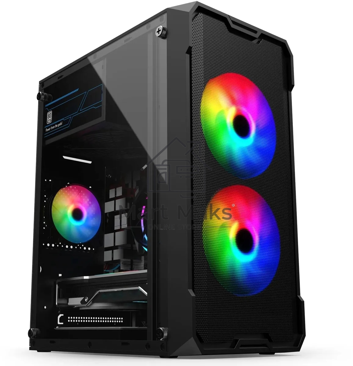 Компьютерный корпус Оклик OCC-MN301 черный без БП mATX 1x80mm 2x120mm 1xUSB2.0 1xUSB3.0 audio