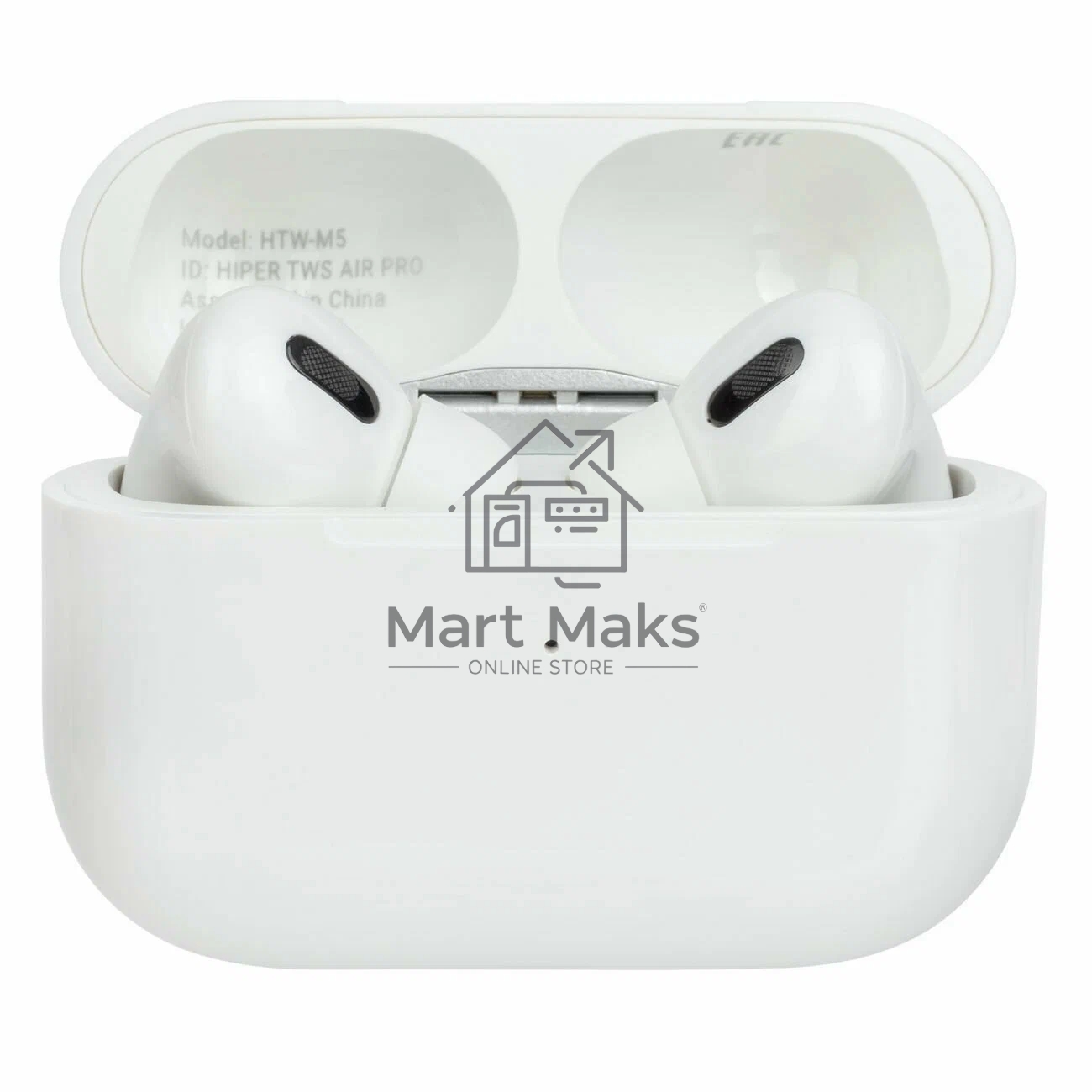 Гарнитура HIPER TWS Air Pro White HTW-M5 /внутриканальные/Bluetooth 5.4/сенсорное управление/до 4 ч.работы до 200 ч.ожидания/кейс 200 мАч/Lightning/белый (HTW-M5)