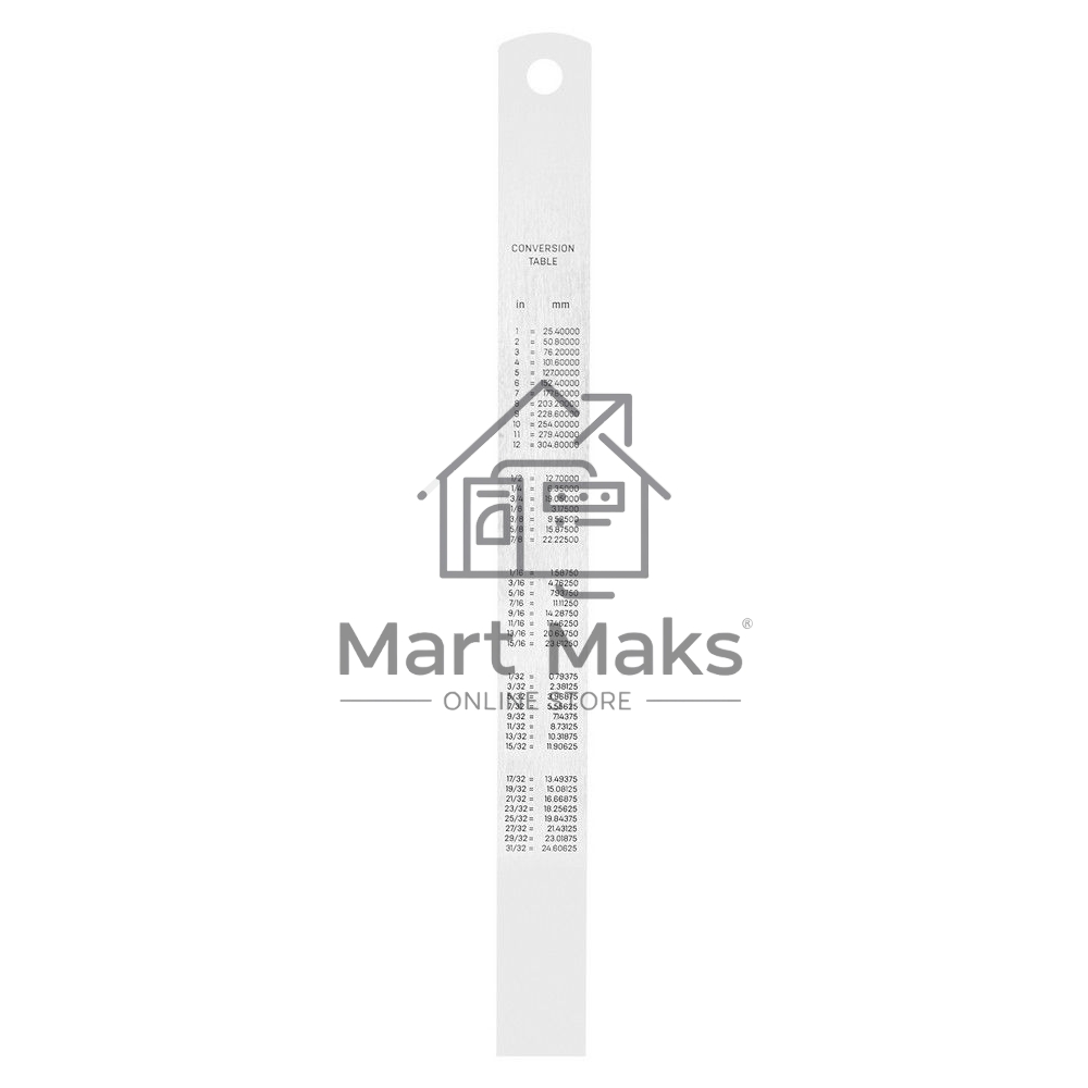 Линейка стальная Deli DL8015Y 150мм нержавеющая сталь