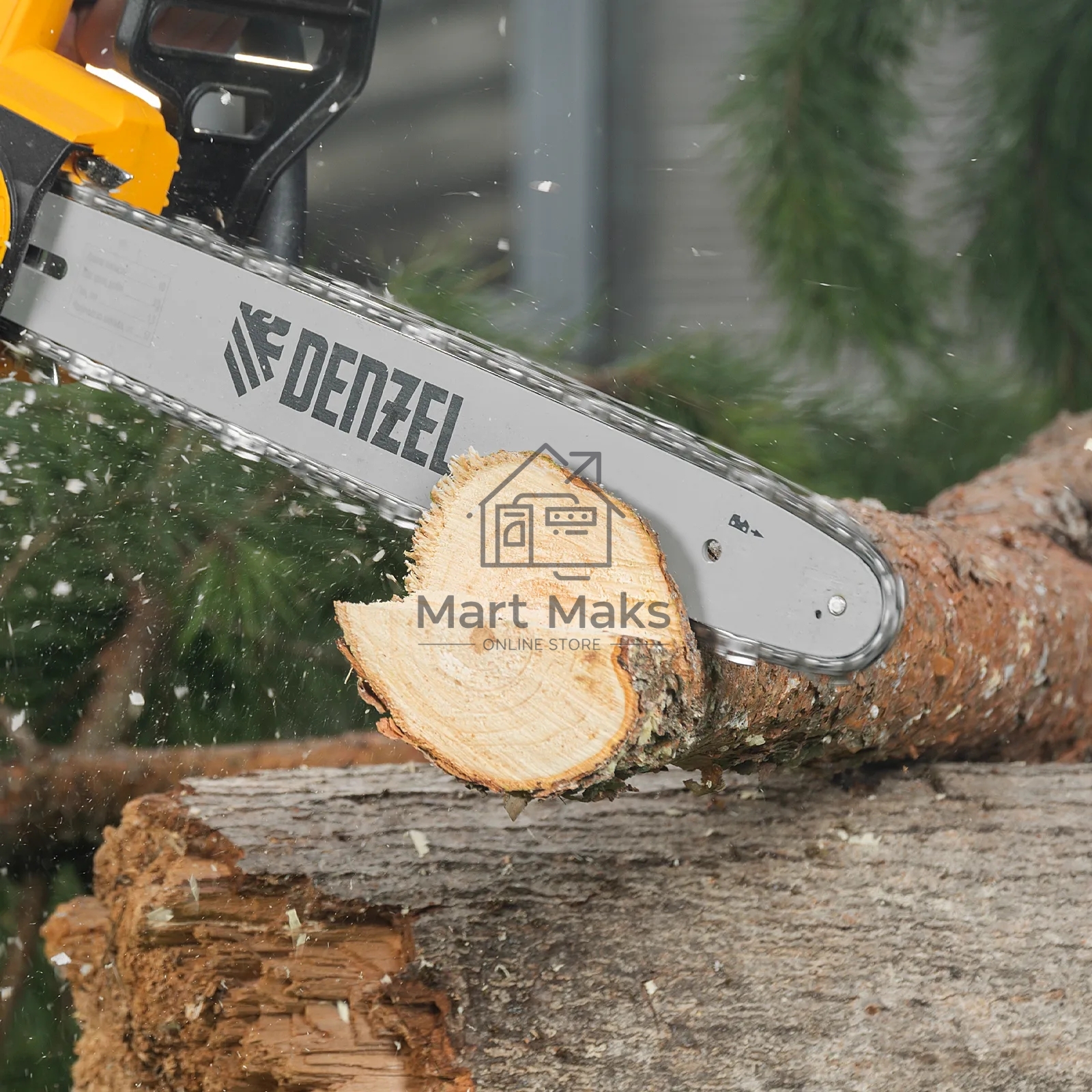 Пила цепная электрическая Denzel EDS-2000P, 2кВт, поперечная, шина 40 см, шаг 3/8, паз 1,3мм, 57зв