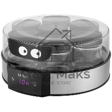 Йогуртница Kitfort КТ-6295 20Вт 7б. 190мл упр.:электрон. серебристый/черный