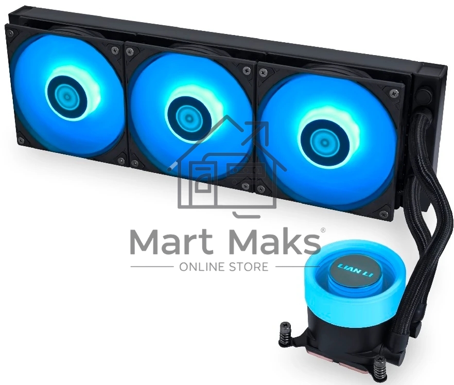 Система жидкостного охлаждения Lian Li GA II Lite 360 RGB Black, 360 мм, 3x120 мм, 300-2500 об/мин, 34.8 дБ, 4-pin PWM, ARGB, черный