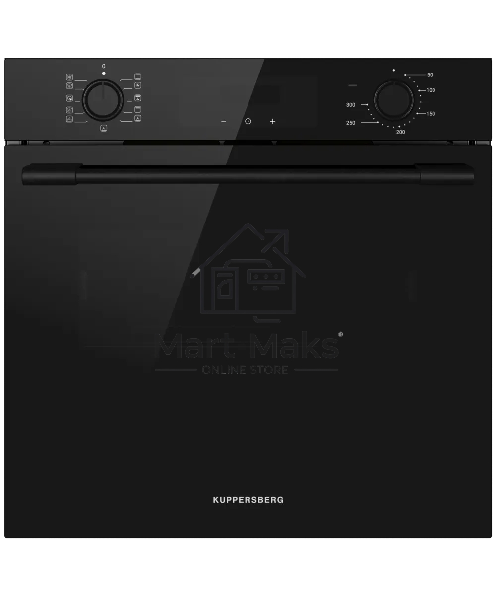 Духовой шкаф Kuppersberg HO 622 BL, High-Tech, 78 л, комбинированное управление, дисплей, таймер, 11 режимов, макс. температура 300 градусов, гриль, телескопические направляющие (на 1 уровень), доводчик двери, энергоэффективность А, цвет черный, цвет фурнитуры черный