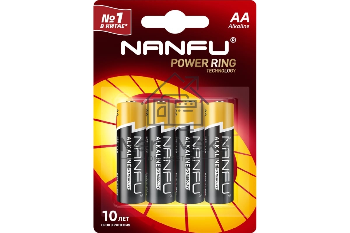 Батарейка Nanfu AA (4шт.) (LR6 4B)