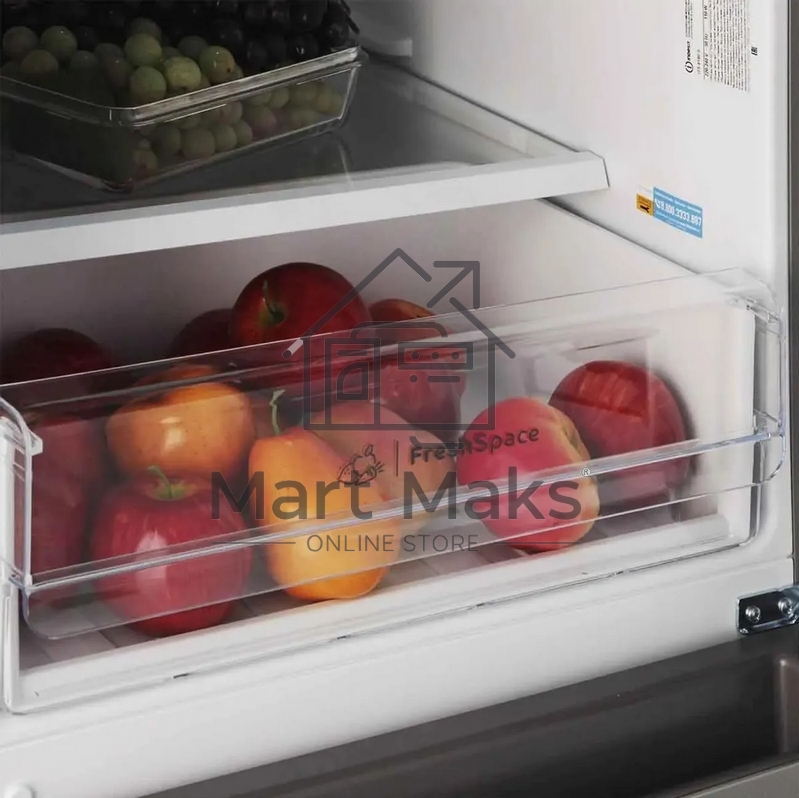 Холодильник Indesit ITS 4180 G серебристый двухкамерный 220/78л морозилка снизу, No Frost