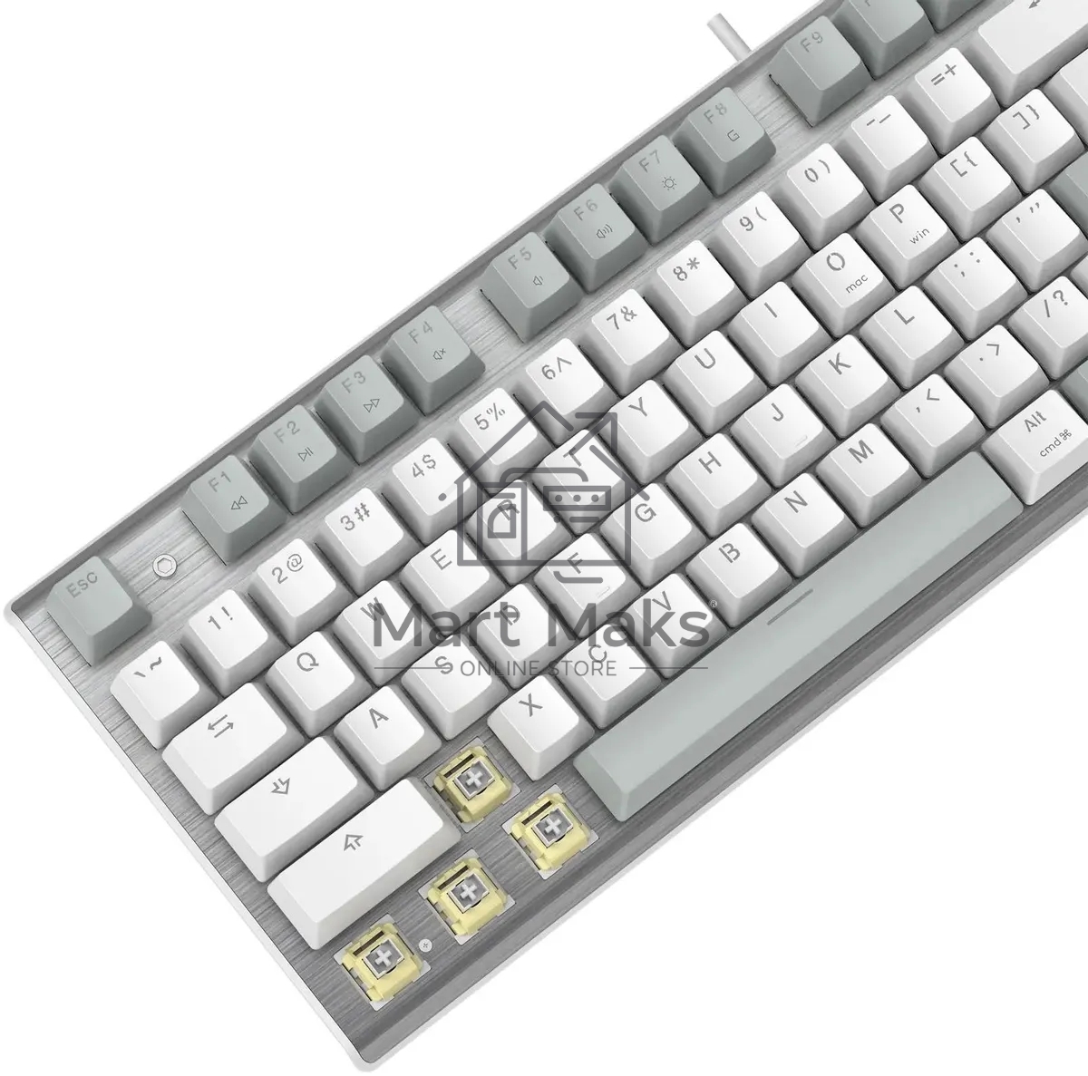 Клавиатура A4Tech Fstyler FS100 Neon проводная, USB, серый/белый