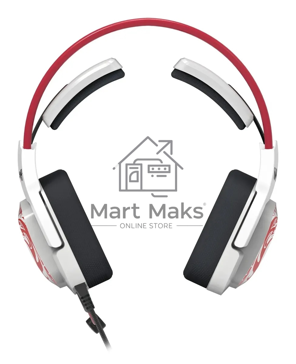 Наушники с микрофоном A4Tech Bloody G575 Naraka белый/красный 2м мониторные USB оголовье (G575 NARAKA)