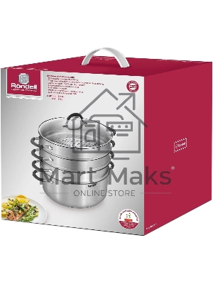 Кастрюля-пароварка Rondell RDS-1815, 30.4л, 32см, с крышкой, сталь