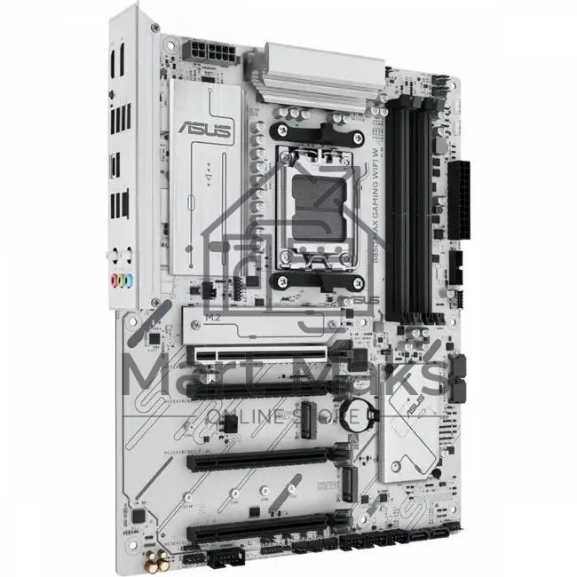 Материнская плата ASUS B850 MAX GAMING WIFI W, AM5, AMD B850, 4xDDR5, 4xSATA, 3xM.2, 1xPCIe 5.0 x16, 1xPCIe 4.0 x4, 2xPCIe 3.0 x1, 1xDisplayPort, 1xHDMI, 1x2.5Gb LAN, Wi-Fi 6E, Bluetooth 5.3, 1xUSB-C 10Gbps, 3xUSB-A 10Gbps, 2xUSB-A 5Gbps, 2xUSB-A 2.0, 3x3