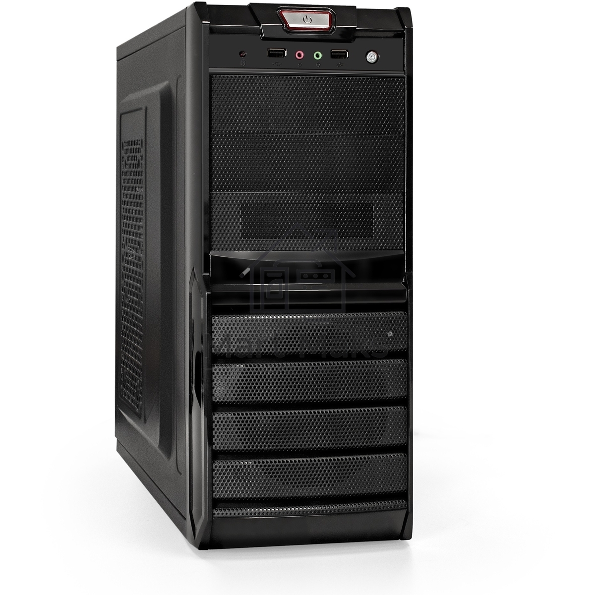 Компьютерный корпус Exegate EX278395RUS Miditower Exegate XP-329S Black, ATX, <XP350, Black,120mm>, 2*USB, Audio