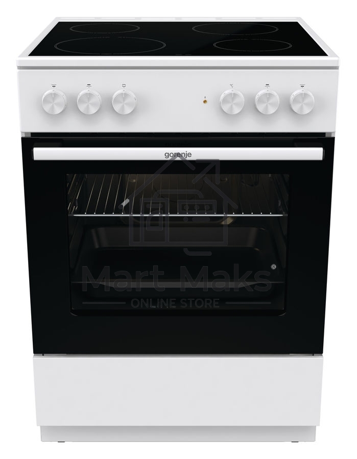 Плита электрическая Gorenje GEC6A11WG белый, конфорок 4 шт, духовка 65 л, 60 см x 85 см x 60 см