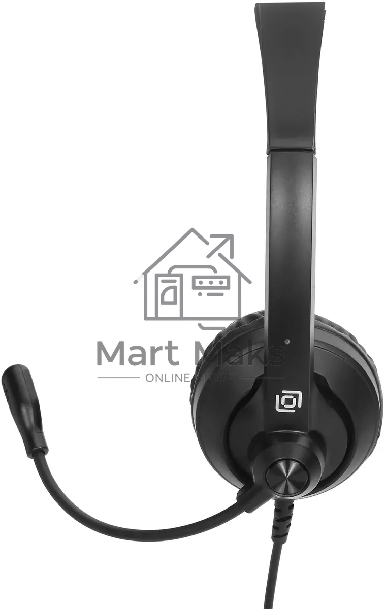 Наушники с микрофоном Оклик HS-M500 черный 1.8м накладные оголовье (1900379)