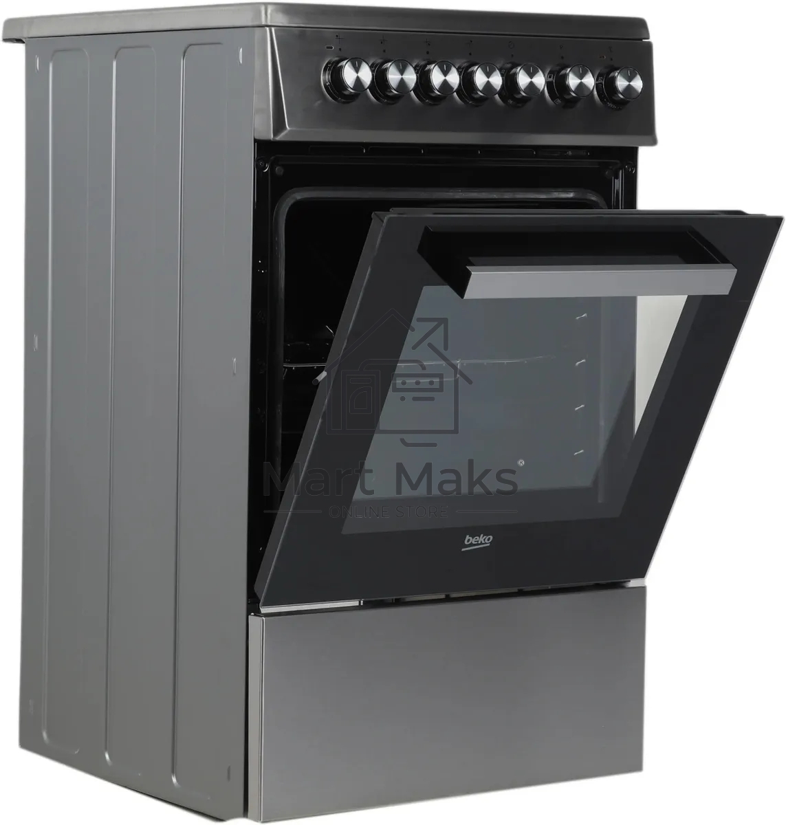 Плита электрическая Beko FSS57100GX серебристый, конфорок 4 шт, духовка 60 л, 50 см x 85 см x 60 см