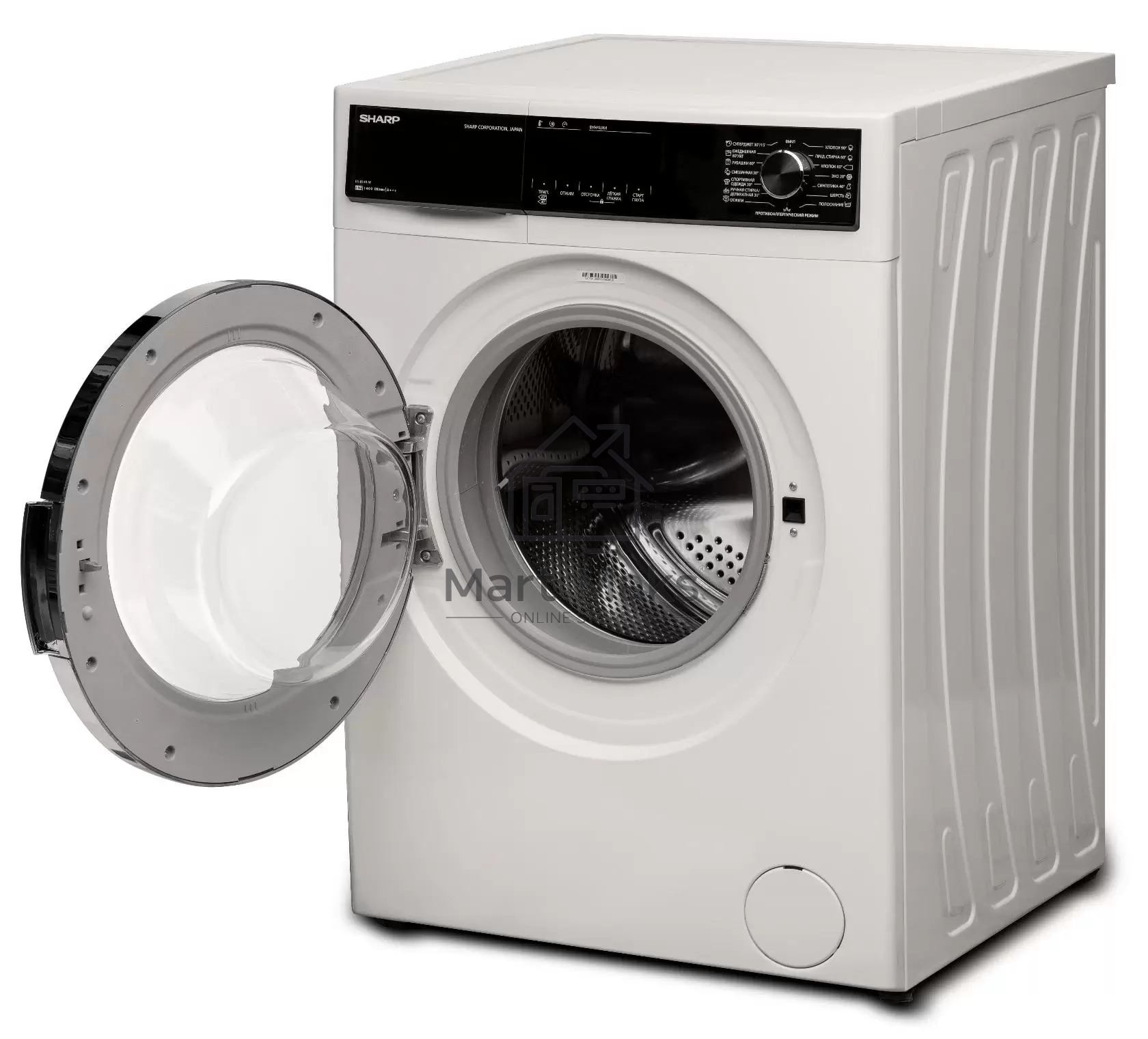 Стиральная машина Sharp ES814RW белый, загрузка фронтальная 8 кг, 1400 об/мин, класс: A+++