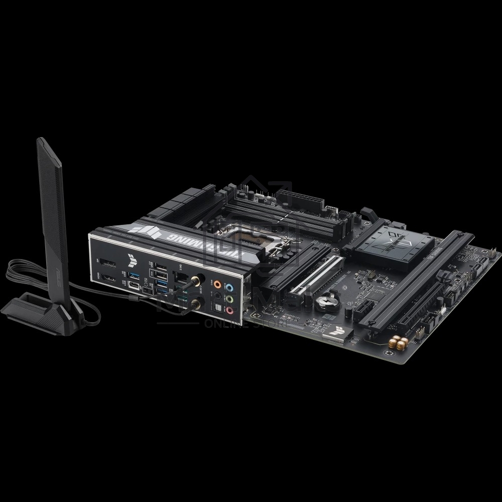 Материнская плата ASUS TUF GAMING B860-PLUS WIFI, LGA 1851, Intel B860, 4xDDR5, 4xSATA, 3xM.2, 1xPCIe 5.0 x16, 1xPCIe 4.0 x16, 1xDP, 1xHDMI, 1x 2.5Gb LAN, 1xUSB 20Gbps, 2xUSB 10Gbps, 3xUSB 5Gbps, 2xUSB 2.0, 5x3.5 мм, 7.1, ATX