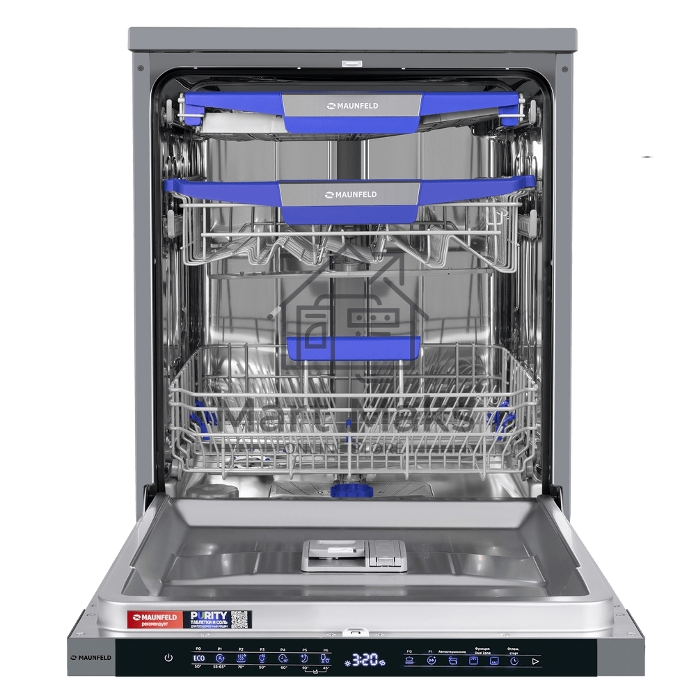 Посудомоечная машина Maunfeld MWF60331S Inverter, нержавеющая сталь, 59.8 см, 14 компл., 42 дБ, класс A+++