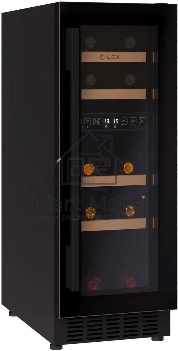 Винный шкаф LEX LWD3017BL dual zone 1-нокамерн. черный