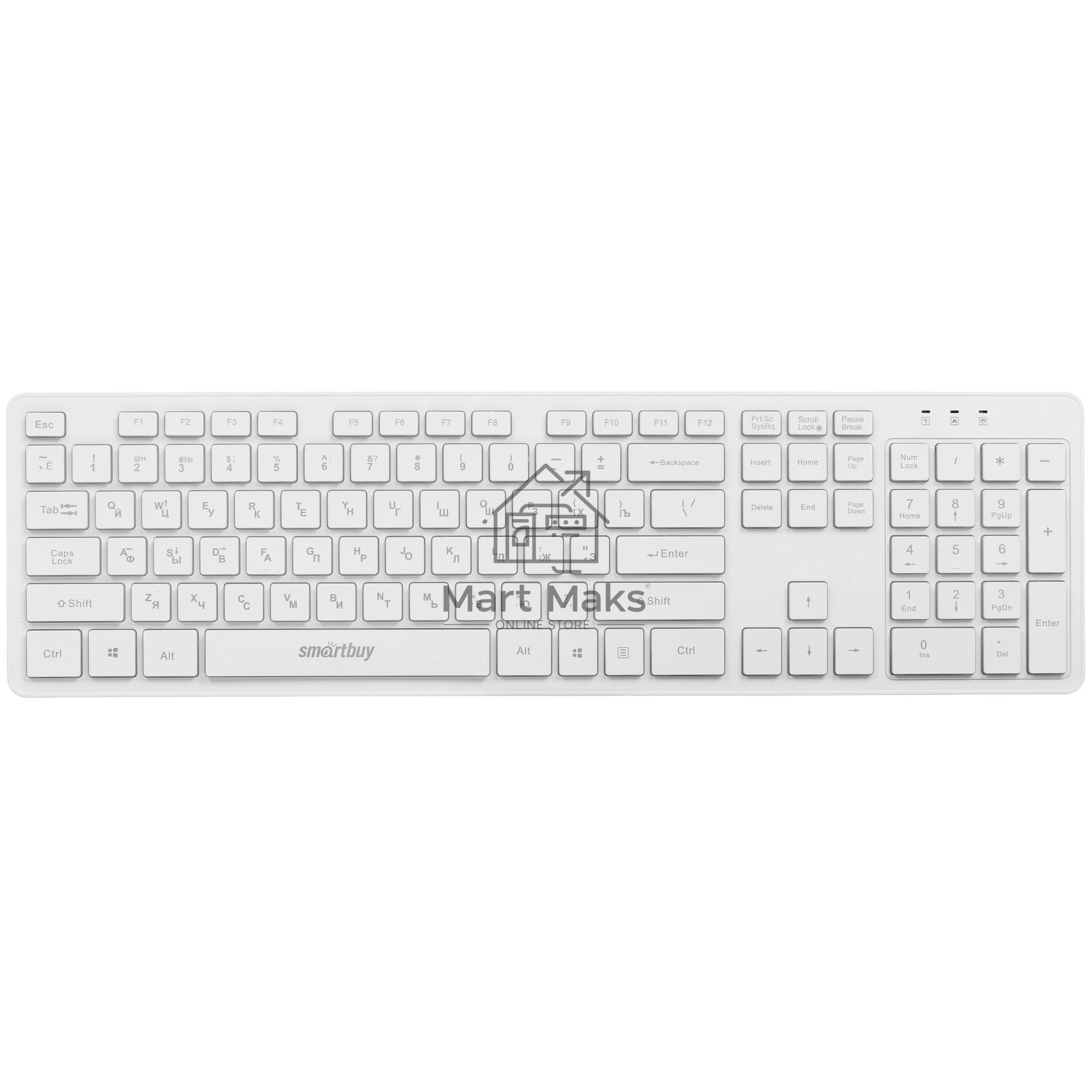 Клавиатура проводная с подсветкой Smartbuy ONE 305 USB белая SBK-305U-W