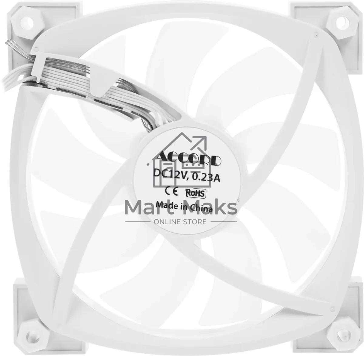 Вентилятор для корпуса Accord ACC-U12 ARGB 120х120x25 белый 4-pin 27дБ (ACC-U12 ARGB белый) brown box