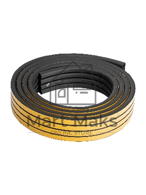 Уплотнитель резиновый Сибртех 14х12 мм для широких щелей, 12 м, профиль 