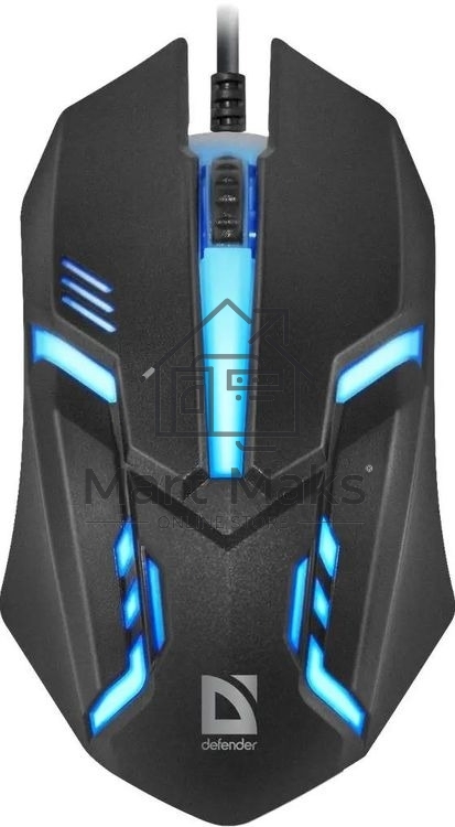 Мышь проводная Defender Hit MB-550 черный, 1600 dpi, USB, кнопки - 4