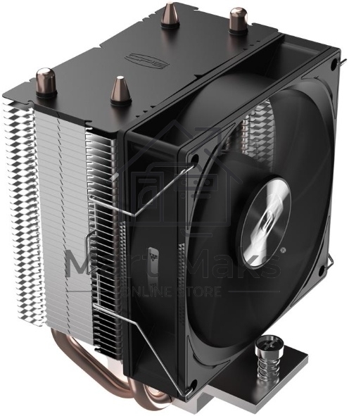 Кулер для процессора PCCooler R200 S115X/1200/1700/AM4/AM5 (TDP 110W, 90mm Non LED Fan, 2 тепловые трубки 6мм, 2200RPM, 28,3dBa)