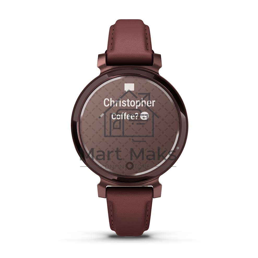 Смарт-часы Garmin Lily 2 Classic темно-бронзовый, ежевичный кожаный ремешок 35,4мм