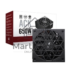 Блок питания 1STPLAYER ACK HA-650AC1, 650Вт, 80 PLUS Standard, 140мм, черный
