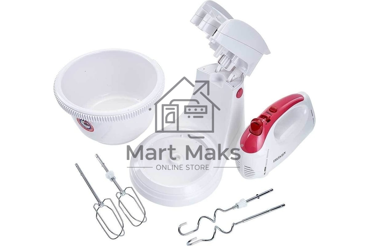 Миксер Delta LUX DL-5071C белый/розовым