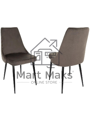 Стул для дома Бюрократ CH-K4_2 комплект 2шт коричневый Holland 74 металл черный на ножках (CH-K4_1/HL74_2)