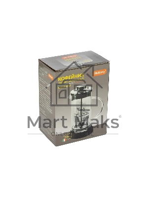 Френч-пресс MALLONY MOMENTO 350 мл из боросиликатного стекла с надписью на корпусе (007530)