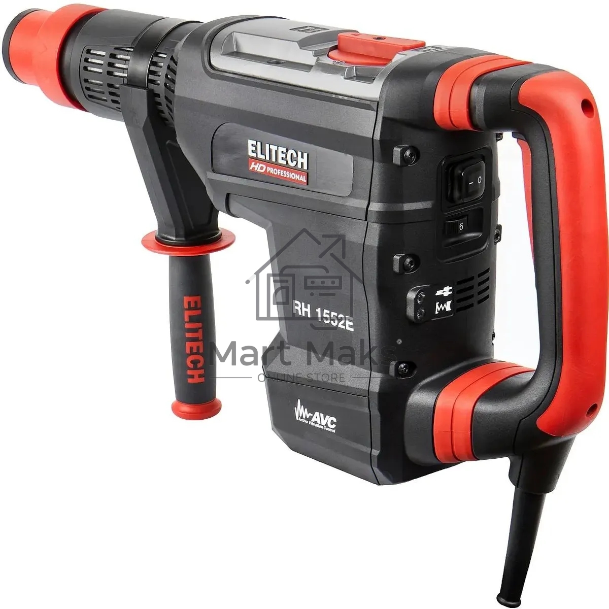 Перфоратор Elitech RH 1552E (E2205.020.01) патрон:SDS-max уд.:15Дж 1500Вт (кейс в комплекте)