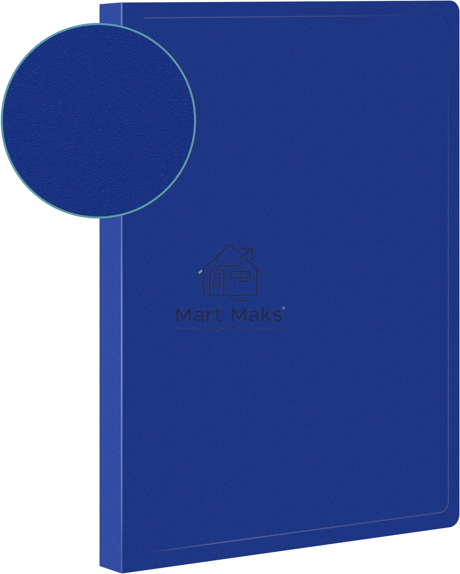 Папка с 80 прозрачными вкладками Silwerhof Eco A4, пластик, 0.7мм, синий