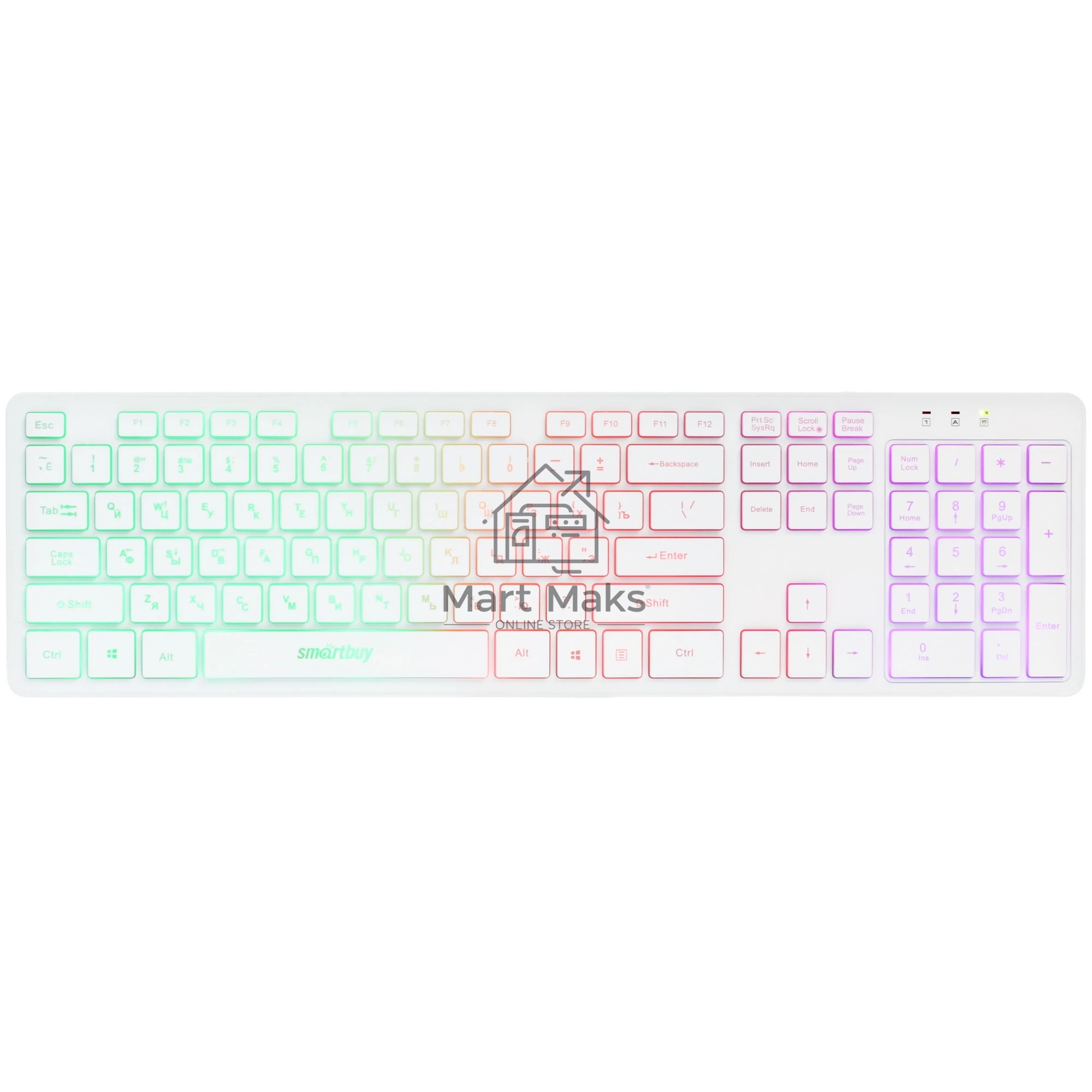 Клавиатура проводная с подсветкой Smartbuy ONE 305 USB белая SBK-305U-W