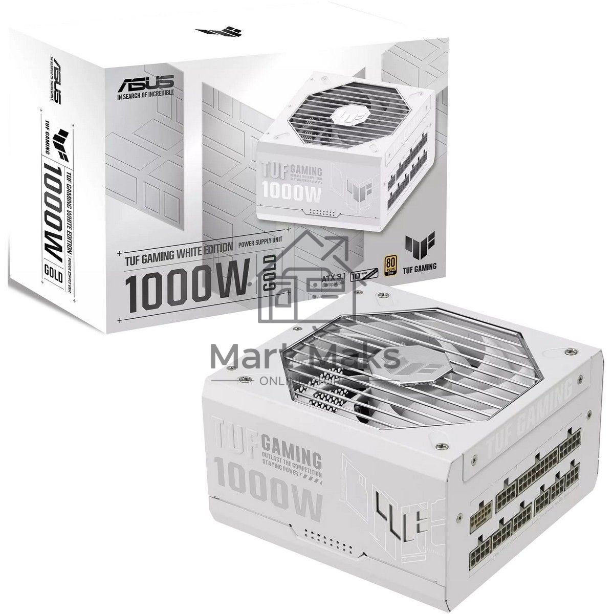 Блок питания ASUS TUF-GAMING-1000G-WHITE /PSU, CE+UK (90YE00S5-B0NA00) 
