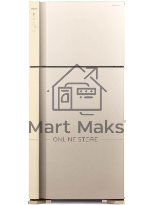 Холодильник Hitachi R-V660PUC7-1 BEG бежевый двухкамерный 405/145л морозилка сверху, No Frost