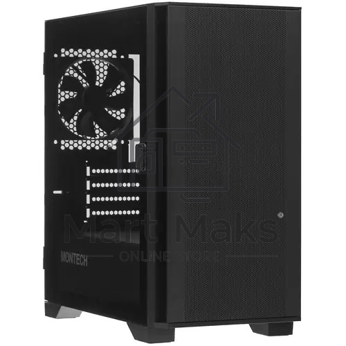 Компьютерный корпус Montech AIR 100 LITE черный без БП mATX 2x120mm 1xUSB2.0 2xUSB3.0 audio bott PSU