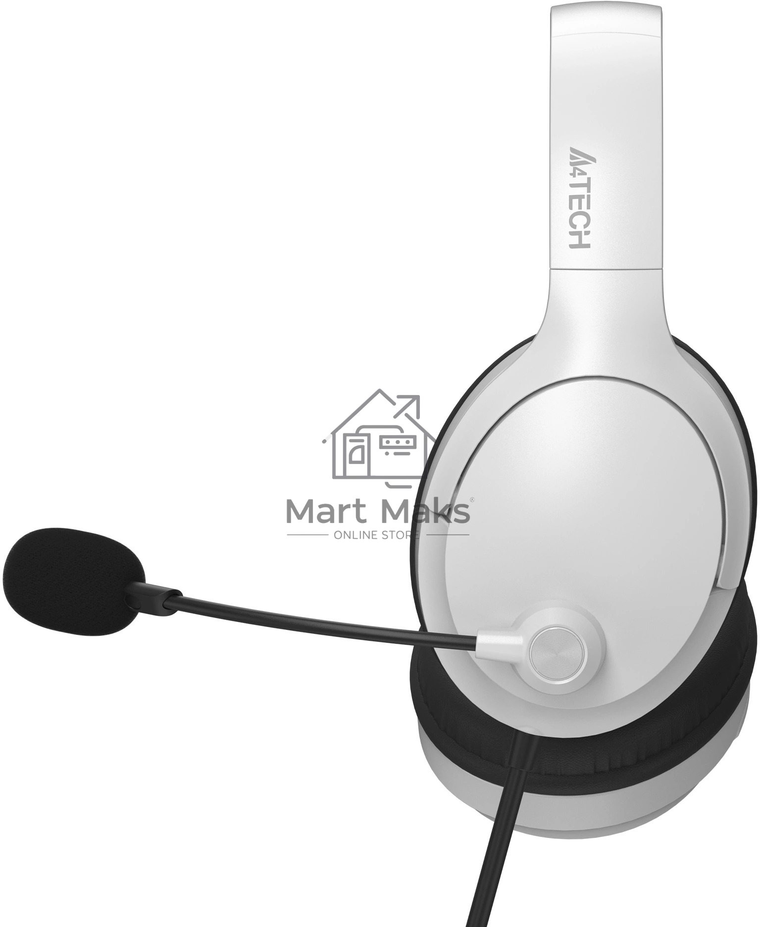Наушники с микрофоном A4Tech Fstyler FH280U белый 2м мониторные USB оголовье