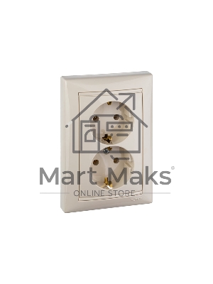 Электроустановочные изделия Legrand Legrand 774370 Розетка двойная (моноблок) Valena с заземлением (слоновая кость)